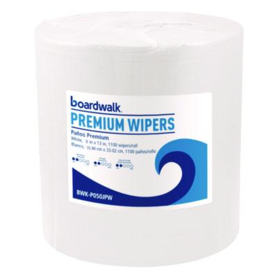 Boardwalk Hydrospun Wipers, 9 x 13, White, 1,100/Roll (P050JPW)