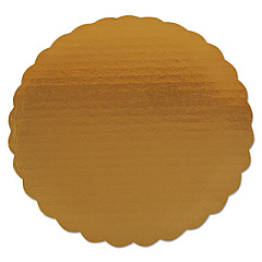 SCT Gold Cake Circles, Single Wall Construction, 9" Diameter, Gold, Paper, 200/Carton (1610)