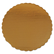 SCT Gold Cake Circles, Single Wall Construction, 14" Diameter x 0.13" h, Gold, Paper, 100/Carton (1625)