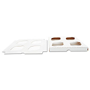 SCT Cupcake Holder Inserts, 7.88 x 7.88 x 0.88, White/Kraft, 200/Carton (10007)