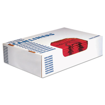 Heritage Healthcare Biohazard Printed Can Liners, Biohazard Infectious Waste, 45 gal, 3 mil, 40" x 46", Red, Flat Pack, 75/Carton (A8046ZR)
