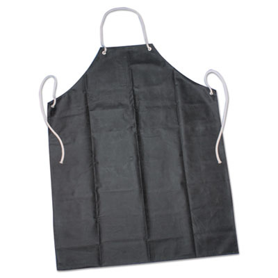 AbilityOne 8415006345023, SKILCRAFT, Laboratory Apron, 35 x 45, Black, One Size Fits Most, Rubber