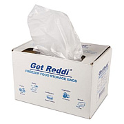 Inteplast Group Get Reddi Freezer Food Storage Bags for Full-Size Bun Pans, Includes Twist-Ties, 27" x 37", Natural, 200/Carton (PBR37HD)