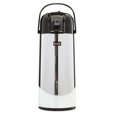 BUNN 2.2 Liter Push Button Airpot, Stainless Steel (AIRPOT22)