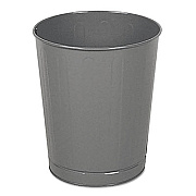 Rubbermaid Commercial FIRE-SAFE WASTEBASKET, ROUND, STEEL, 6.5 GAL, GRAY (WB26GY)