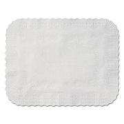 Hoffmaster Scalloped Edge Traymat, Smooth Surface, 19.13" x 14", White, 1,000/Carton (410202)