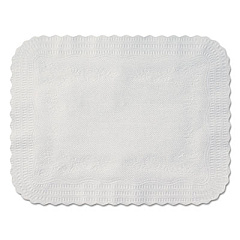 Hoffmaster Scalloped Edge Traymat, Smooth Surface, 19.13" x 14", White, 1,000/Carton (410202)