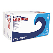 Boardwalk Powder-Free Latex Exam Gloves, Medium, Natural, 4 4/5 mil, 1000/Carton (BWK351MCT)