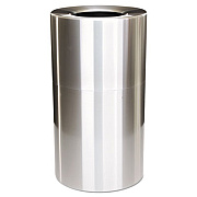 Rubbermaid Commercial Atrium Aluminum Container with Liner, 35 gal, Aluminum, Satin Aluminum (AOT35SANL)