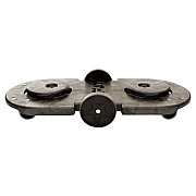 Rubbermaid Commercial BRUTE Tandem Dolly, Two-Container, 300 lb Capacity, 20.25w x 45d x 8h, Black (264600BLA)