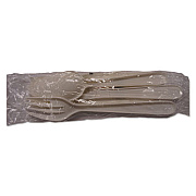 GEN Heavyweight Cutlery, Fork/Knife/Teaspoon/Salt/Pepper/Napkin, Polypropylene Plastic, White, 250/Carton (GENWHY6KIT250)