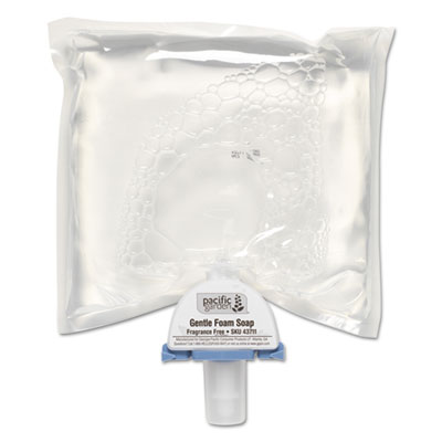 Georgia Pacific Professional Gentle Foam Liquid Soap, Fragrance-Free, 1,200 mL, 4/Carton (43711)