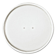 SOLO Paper Lids for Food Containers, For 32 oz Containers, Vented, 4.6" Diameter x 0.7" h, White, 25/Bag, 20 Bags/Carton (CH32A)