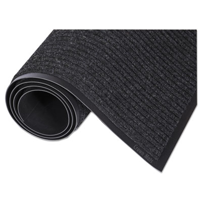 Crown Needle-Rib Wiper/Scraper Mat, Rectangular, Charcoal Gray Ribbed Surface, 36" x 10 ft (NR0310CH)