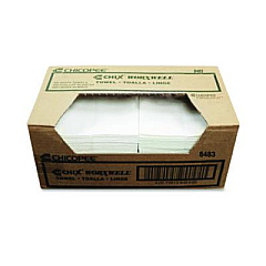Chicopee Durawipe Shop Towels, 13 x 15, Flat, White, 300/Carton (8483)