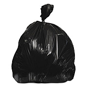 Heritage High-Density Waste Can Liners, 60 gal, 17 mic, 38" x 60", Black, 200/Carton (Z7660XKR01)