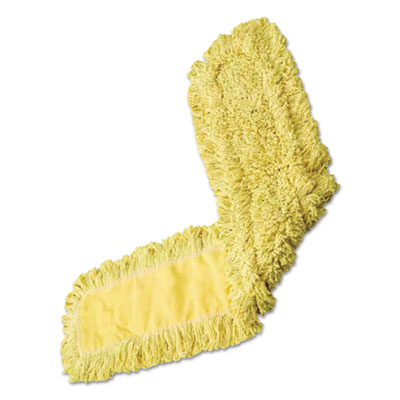 Rubbermaid Commercial Trapper Looped-End Dust Mop Head, 12 X 5, Yellow (J151)