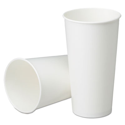 AbilityOne 7350016457875, SKILCRAFT Disposable Paper Cups for Cold Beverages, 21 oz, White, 1,000/Box