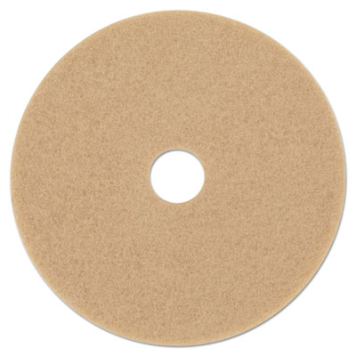 3M Ultra High-Speed Floor Burnishing Pads 3400, 17" Diameter, Tan, 5/Carton (05604)