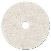 3M Ultra High-Speed Natural Blend Floor Burnishing Pads 3300, 21" Diameter, White, 5/Carton (18211)