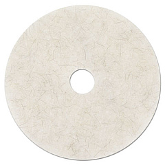3M Ultra High-Speed Natural Blend Floor Burnishing Pads 3300, 27" Diameter, White, 5/Carton (20326)