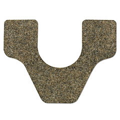 WizKid Antimicrobial Floor Mat, Commode, 27 x 25, Brown, 28/Carton (C20001BR4)