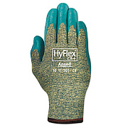AnsellPro HyFlex Medium-Duty Assembly Gloves, Blue/Green, Size 9, 12 Pairs (115019)