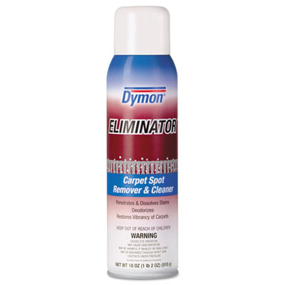 Dymon Eliminator Carpet Spot and Stain Remover, 18 oz Aerosol Spray, 12/Carton (10620)