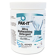 PAK-IT ULTRA DISH DETERGENT, LEMON, 20 PAKS/TUB, 12 TUBS/CARTON (5505202020CT)