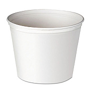 Dart Double Wrapped Paper Bucket, Waxed, White, 165oz, 100/carton (10T3U)
