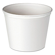 Dart Double Wrapped Paper Bucket, Waxed, White, 83oz, 100/carton (5T3U)