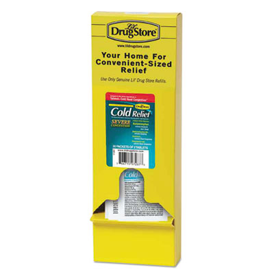 Lil' Drugstore Severe Cold Tablets, Refill Pack, Two Tablets/Packet, 50 Packets/Box (97187)