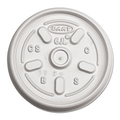 Dart Plastic Lids for Foam Containers, Vented, Fits 3.5 oz to 6 oz, White, 100/Pack, 10 Packs/Carton (6JL)