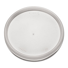 Dart Plastic Lids for Foam Cups, Bowls and Containers, Flat, Vented, Fits 6 oz to 32 oz, Translucent, 100/Pack, 10 Packs/Carton (20JL)