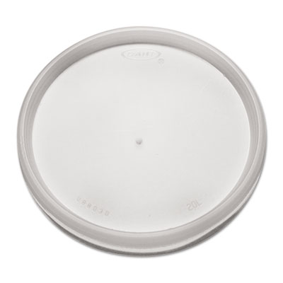 Dart Plastic Lids for Foam Cups, Bowls and Containers, Flat, Vented, Fits 6 oz to 32 oz, Translucent, 100/Pack, 10 Packs/Carton (20JL)