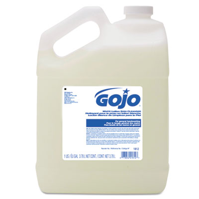 GOJO White Lotion Skin Cleanser, Floral Scent, 1 Gal Bottle, 4/carton (181204CT)