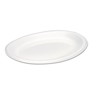 Genpak Elite Laminated Foam Platters, 8 1/2 X 11 1/2, White, 125/pack, 4 Pack/carton (LAM11)