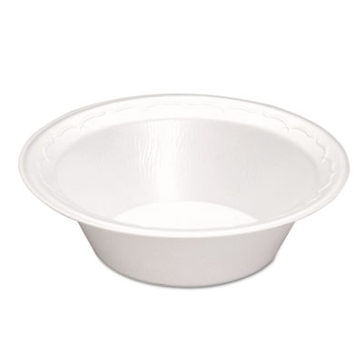 Genpak Elite Laminated Foam Dinnerware, Bowl, 12oz, White, 125/pack, 8 Pack/carton (LAM21)
