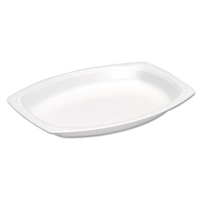 Genpak Elite Laminated Foam Platter, 7 X 9, White, Rectangle, 125 Pack, 4 Packs/carton (LAM79)