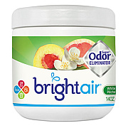 BRIGHT Air Super Odor Eliminator, White Peach and Citrus, 14 oz Jar (900133)