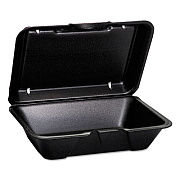 Genpak Hinged-Lid Foam Carryout Containers, Deep, 9 1/4x6 1/2x2 7/8, 100/bag, 2 Bg/ctn (205003L)
