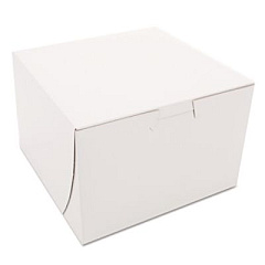 SCT White One-Piece Non-Window Bakery Boxes, 6 x 6 x 4, White, Paper, 250/Bundle (0909)