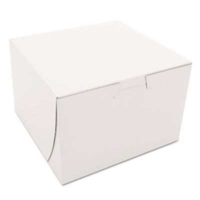 SCT White One-Piece Non-Window Bakery Boxes, 6 x 6 x 4, White, Paper, 250/Bundle (0909)