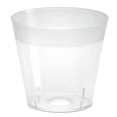 WNA Plastic Shot Glasses, 1 oz, Clear, 100/Pack, 25 Packs/Carton (SG10)