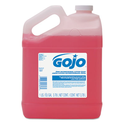 GOJO Antimicrobial Lotion Soap, Floral Balsam Scent, 1 Gal Bottle, 4/carton (184704CT)