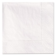 Hoffmaster Embossed Beverage Napkins, 2-Ply, 9.5 x 9.5, White, 3,000/Carton (180330)