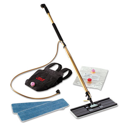 3M Easy Shine Applicator Kit, 18" White Microfiber Head, 43" to 63" Gold/Black Aluminum Handle (55433)