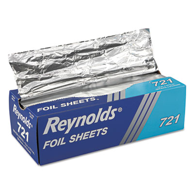 Reynolds Wrap Pop-Up Interfolded Aluminum Foil Sheets, 10.75 x 12, 500/Box (721BX)