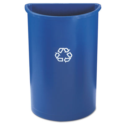 Rubbermaid Commercial 352073BLU Half-Round Recycling Container