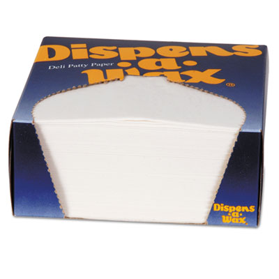 Dixie Dispens-A-Wax Waxed Deli Patty Paper, 4.75 x 5, White, 1,000/Box (434BX)